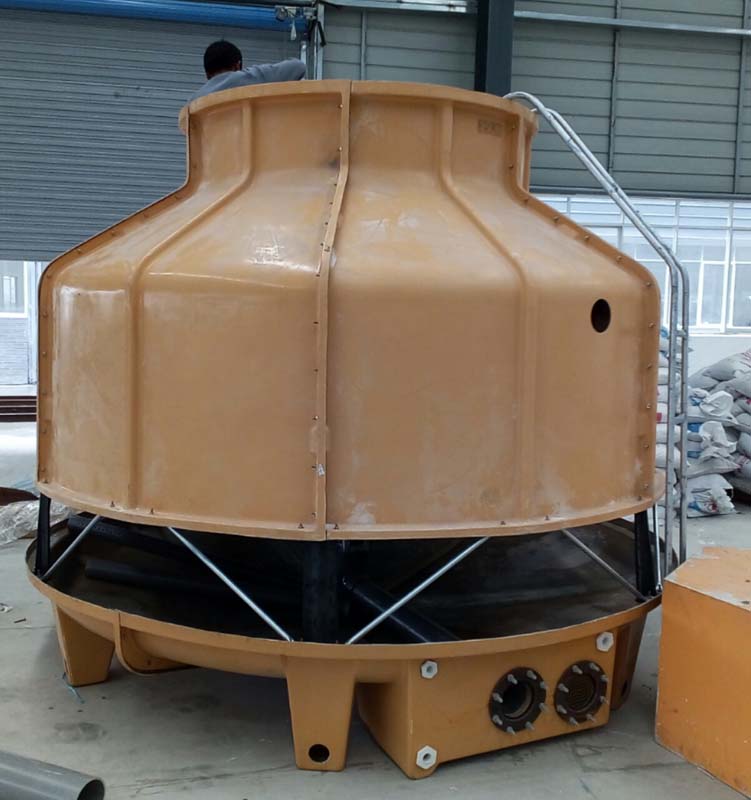 圓形逆流式冷卻塔安裝現場