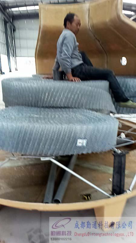 圓形逆流式冷卻塔安裝現場