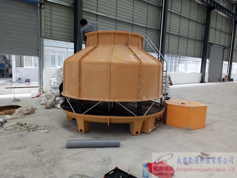 圓形逆流式冷卻塔安裝現場