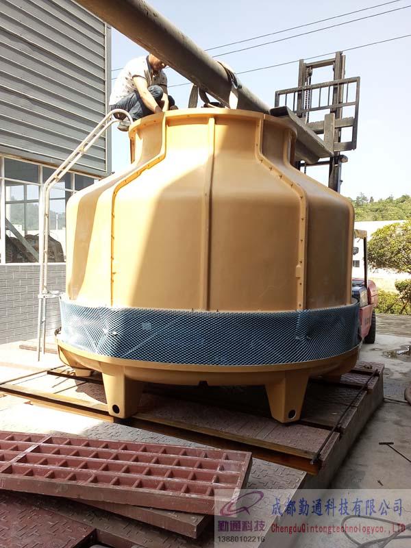 圓形逆流式冷卻塔安裝現場