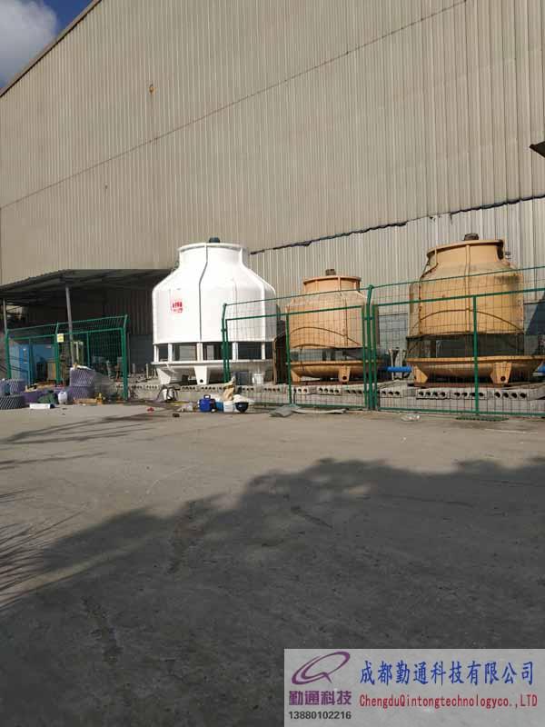 內江隆昌GL-150T冷卻塔安裝現場，50T,60T冷卻塔填料更換