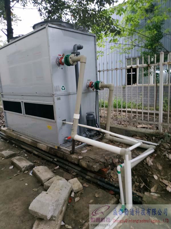 廣漢淬火液閉式冷卻塔循環系統安裝現場