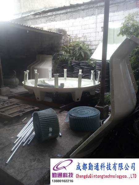 成都崇州冷卻塔：GL-150T，GL-125T冷卻塔安裝現場