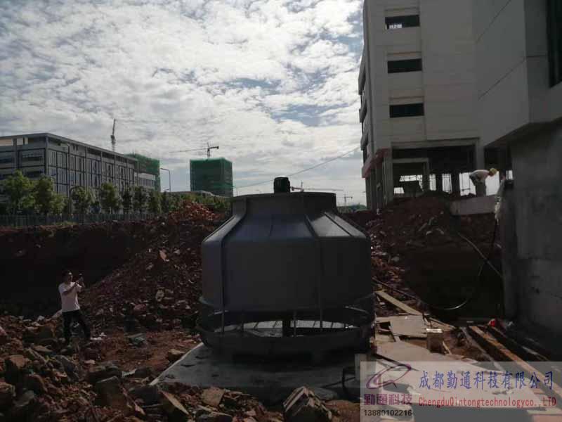四川南充200T圓形冷卻塔安裝現場