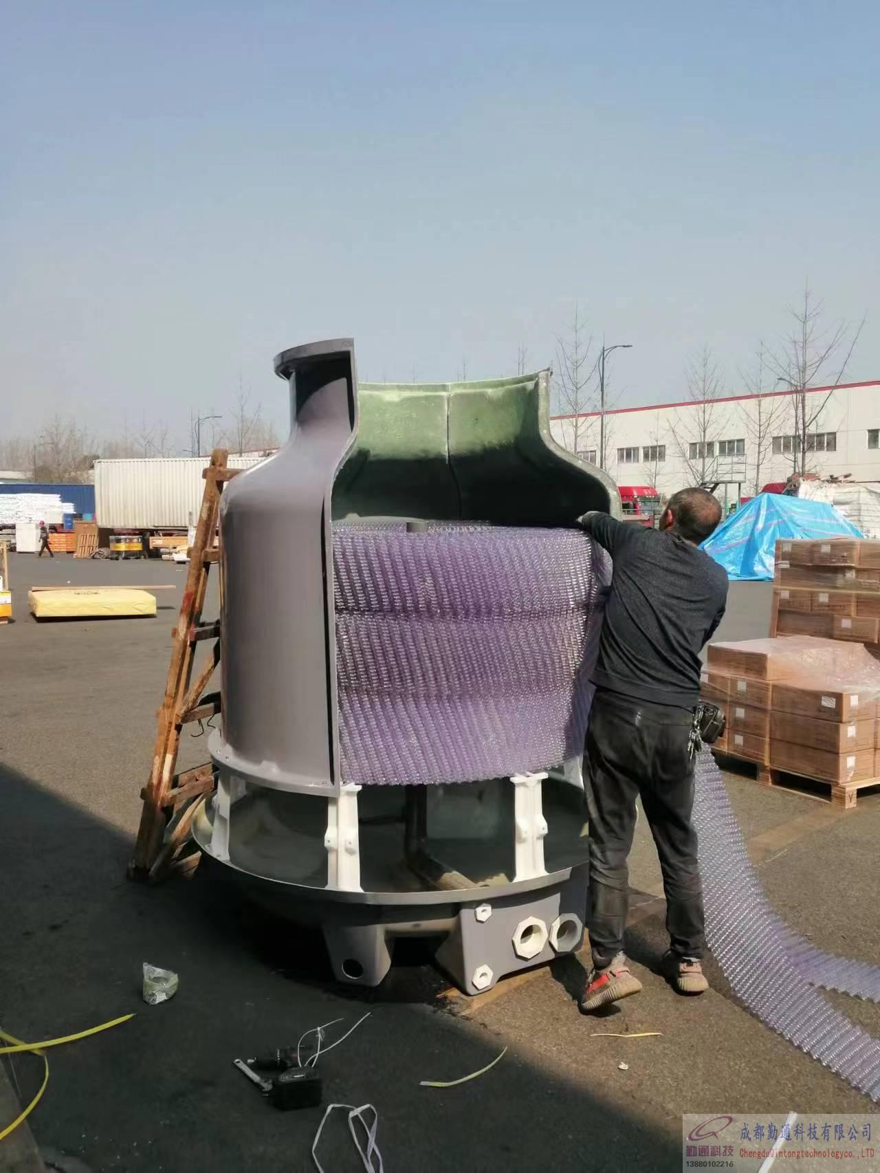 廣元冷卻塔組裝現場