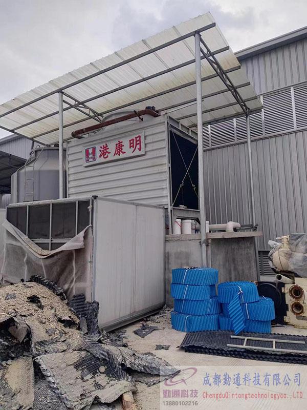 四川德陽羅江冷卻塔填料更換現場